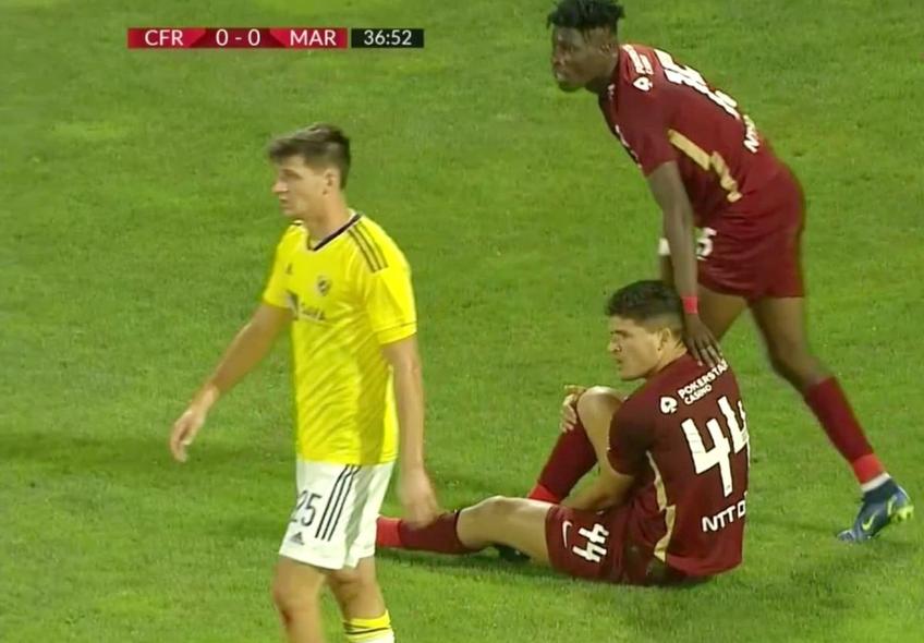 Yuri Matias a cerut penalty în CFR Cluj - Maribor // foto: captură DigiSport