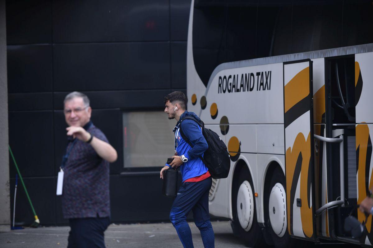 FOTO Viking - FCSB, sosire roș-albaștri la stadion și atmosferă