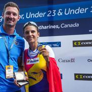 Ionela Cozmiuc (împreună cu Marius Cozmiuc), aur la schif simplu cat. ușoară la Campionatele Mondiale 2024 Foto: FR Canotaj / Balint Czucz