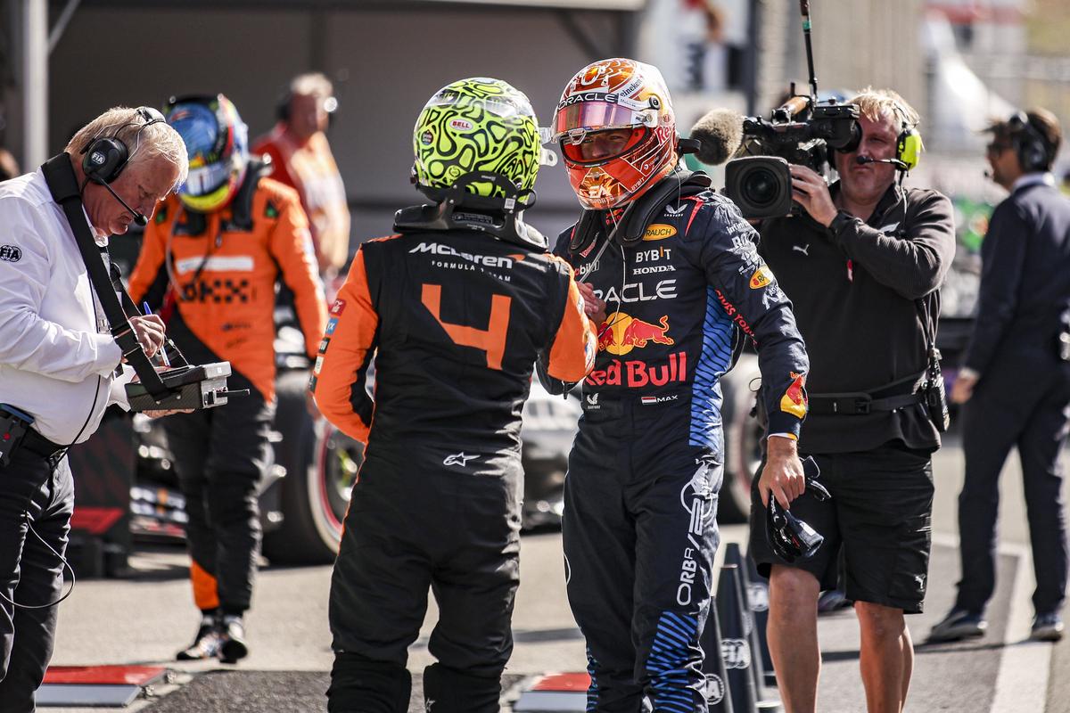 Lando Norris îl bate pe Max Verstappen chiar la el acasă și amenință prima poziție a clasamentului