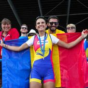 Ionela Cozmiuc, aur la schif simplu cat. ușoară la Campionatele Mondiale 2024 Foto: FR Canotaj / Balint Czucz
