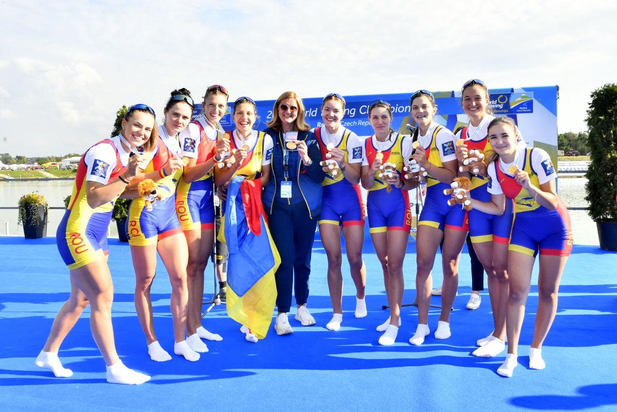 Aur pentru barca de 8+1 a României la Mondialele de la Racice