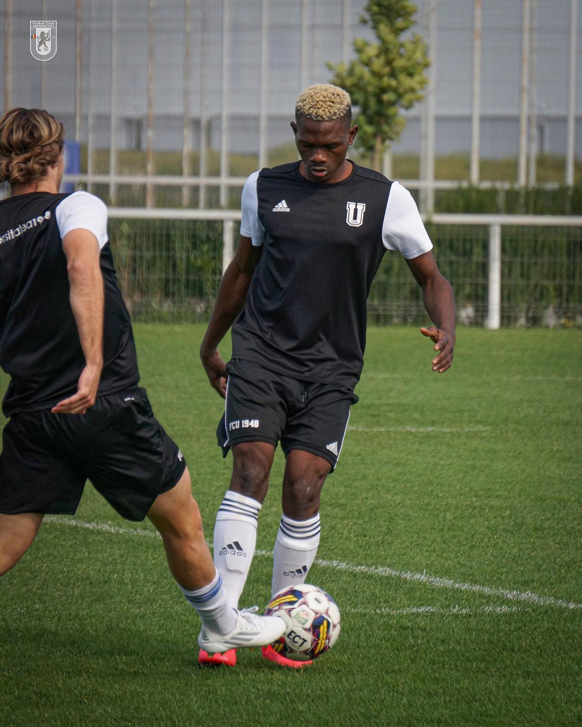 Jibril Ibrahim, la primul antrenament la FCU Craiova