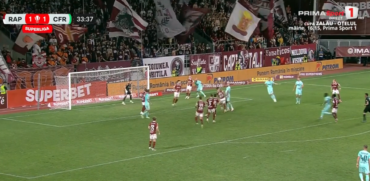 Rapid - CFR Cluj » Golul lui Juricic, anulat pentru ofsaid