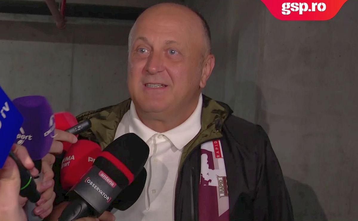 Jucătorii Rapidului au sărbătorit cu fanii victoria cu CFR Cluj! Imagini spectaculoase la finalul meciului + Ce a declarat Dan Șucu