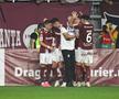 Imagini inedite în Giulești! Cristiano Bergodi a sărbătorit cu jucătorii și cu fanii golul de 3-1