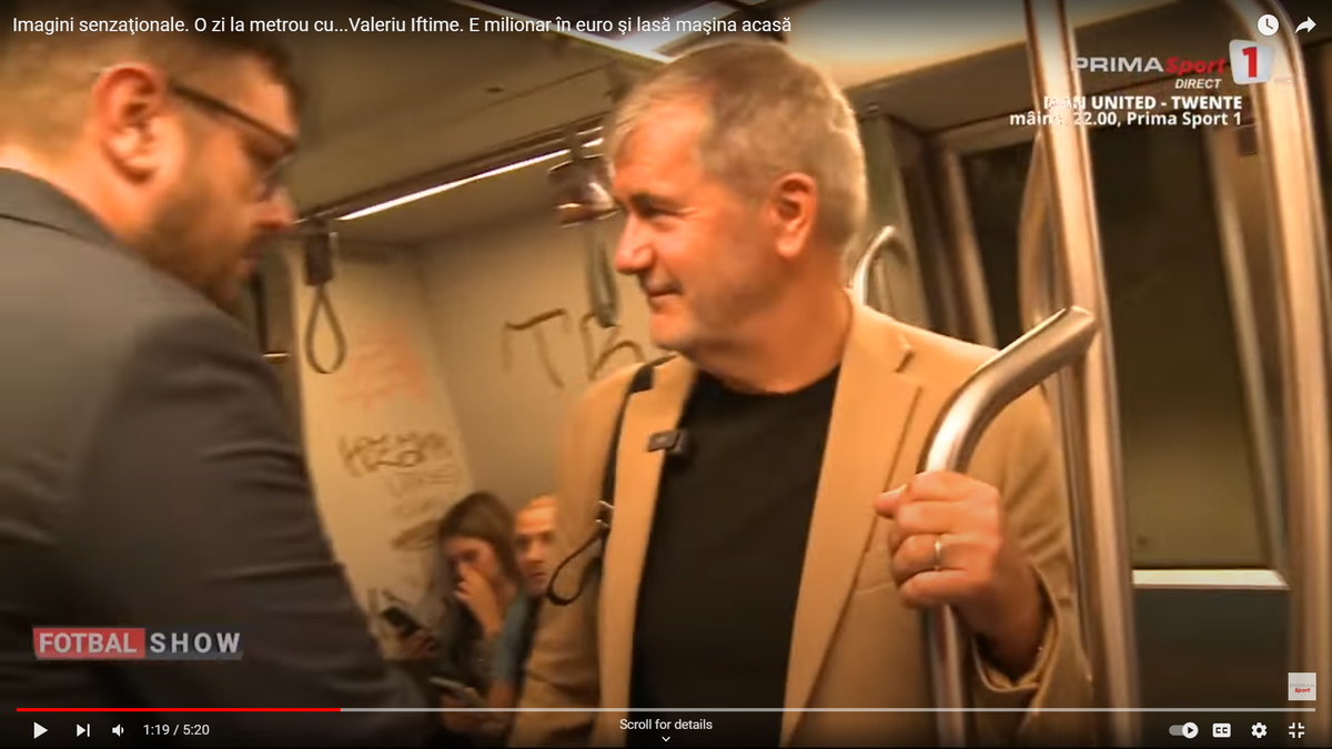 Chiar n-a glumit! » Patronul din Superliga, filmat la metrou: „Prima dată am spus: «Bă, dar sărac e ăsta, merge cu metroul!». Am înțeles mult mai târziu”