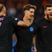 Alibec, Miculescu și Mihai Popescu, în Go Ahead Eagles - FCSB, în Europa League/ foto Imago Images