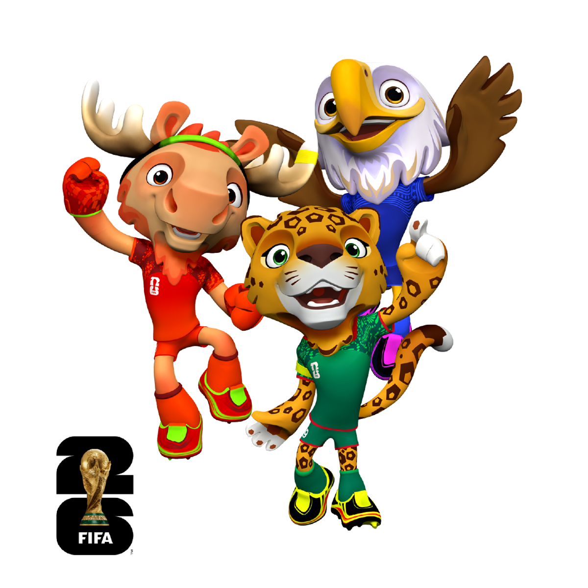 FIFA a prezentat mascotele pentru Campionatul Mondial 2026 » 3 animale reprezentative pentru fiecare țară organizatoare