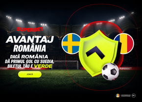 Ofertă marca Superbet la Suedia - România: "tricolorii" deschid scorul, pariul pe victorie devine câștigător!