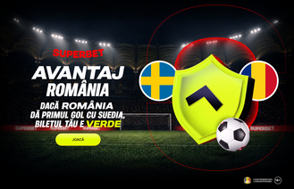 Ofertă marca Superbet la Suedia - România: "tricolorii" deschid scorul, pariul pe victorie devine câștigător!