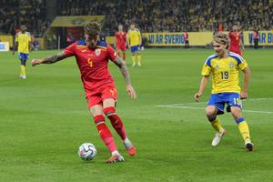 Suedia - România, debutul în Liga Națiunilor » GOL înainte de pauză, Drăgușin nu mai poate să intervină