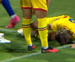 Cătălin Vulturar, accidentat în Cipru U21 - România U21 // foto: captură Voyo