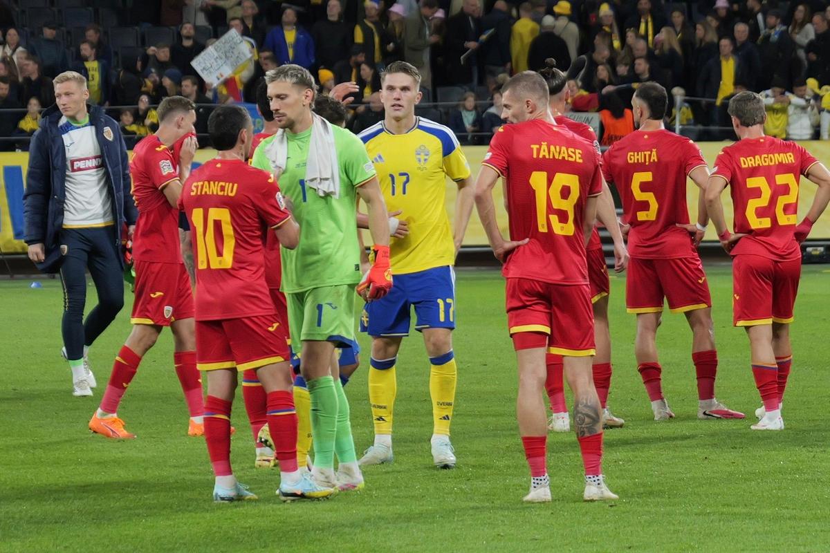 Cadre spectaculoase de la finalul partidei dintre Suedia și România // foto: Andrei Furnigă (GSP)