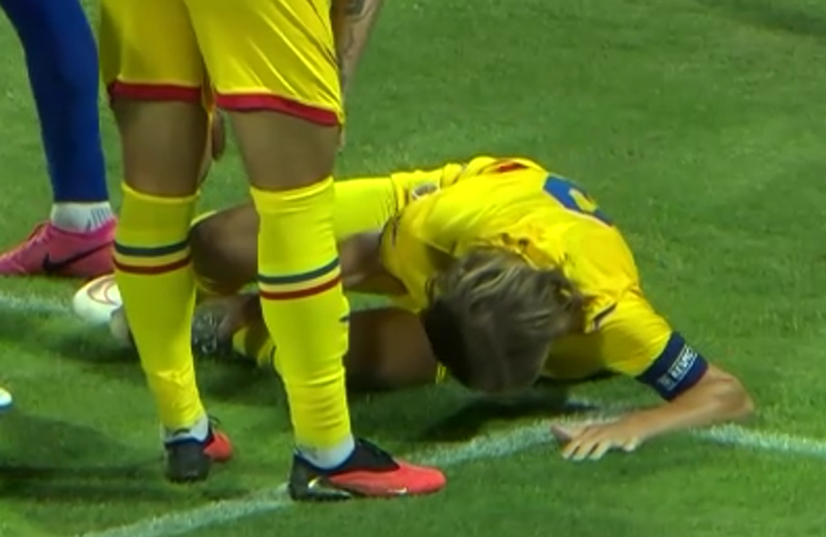 Lovitură pentru Rapid! Jucătorul s-a accidentat în meciul naționalei U21