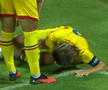 Cătălin Vulturar, accidentat în Cipru U21 - România U21 // foto: captură Voyo