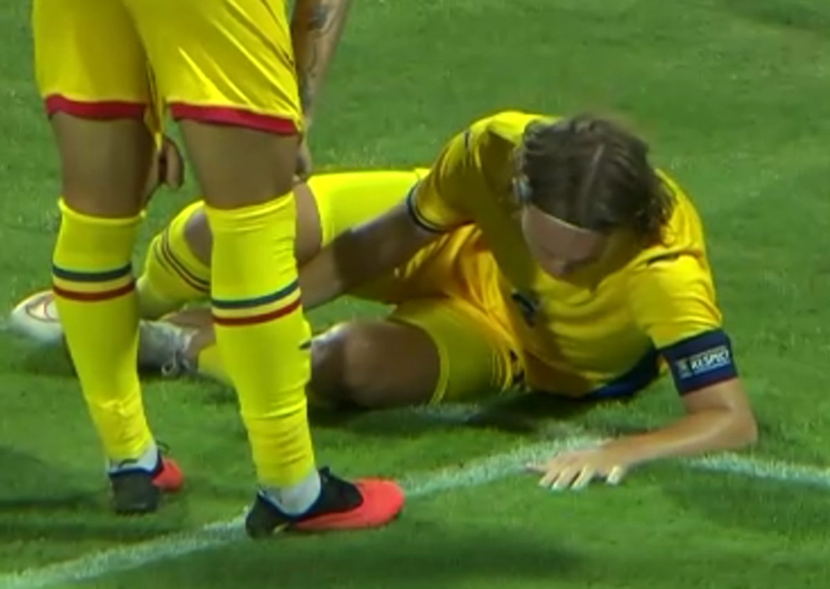 Lovitură pentru Rapid! Jucătorul s-a accidentat în meciul naționalei U21