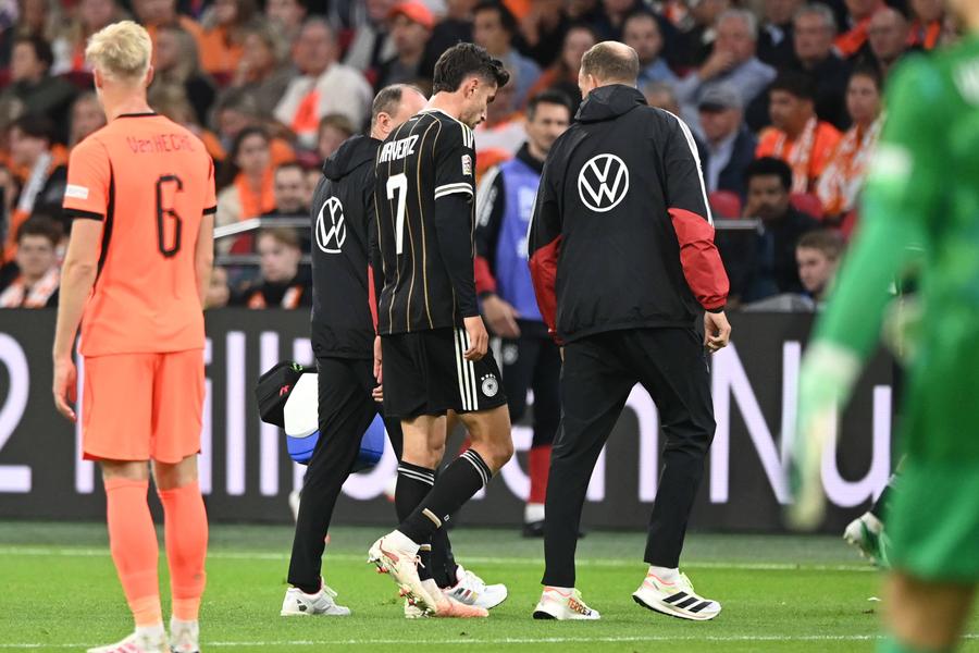 Kai Havertz s-a accidentat în Olanda - Germania și a fost înlocuit/ Foto: Imago Îngrijorare la Arsenal după „blockbusterul” Olanda - Germania! » S-a prăbușit pe gazon și a fost înlocuit
