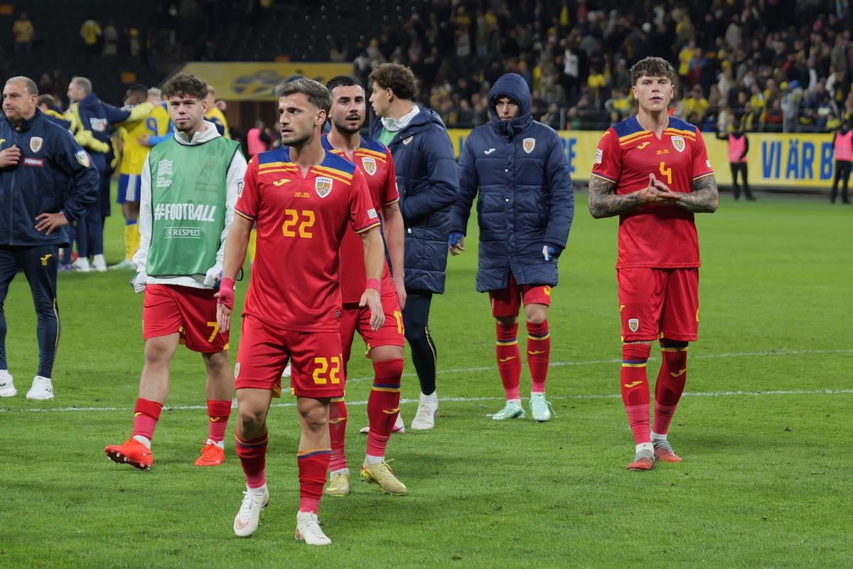 Ce s-a întâmplat la finalul partidei Suedia - România: „tricolorii”, atenți la discursul liderilor de peluză