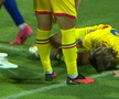 Cătălin Vulturar, accidentat în Cipru U21 - România U21 // foto: captură Voyo