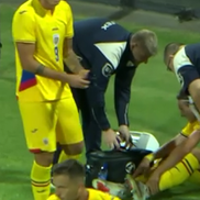 Cătălin Vulturar, accidentat în Cipru U21 - România U21 // foto: captură Voyo
