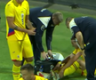 Cătălin Vulturar, accidentat în Cipru U21 - România U21 // foto: captură Voyo