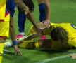 Cătălin Vulturar, accidentat în Cipru U21 - România U21 // foto: captură Voyo