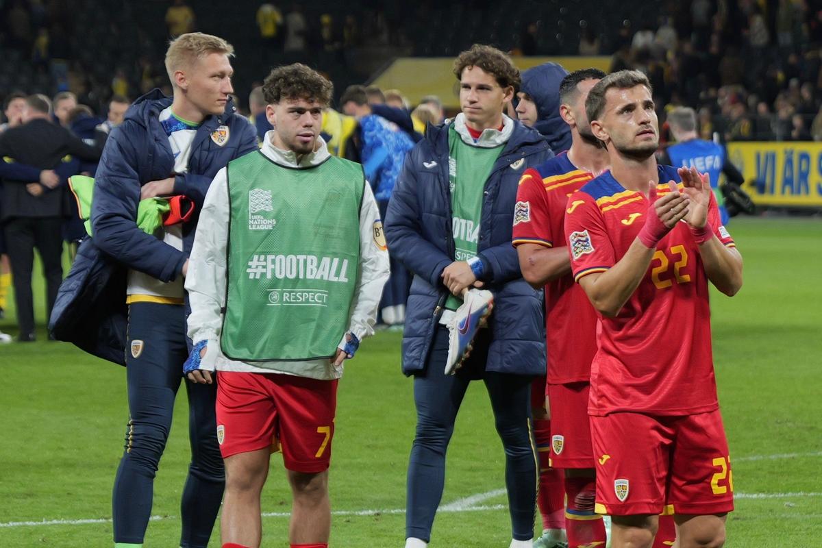 Ce s-a întâmplat la finalul partidei Suedia - România: „tricolorii”, atenți la discursul liderilor de peluză