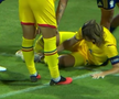 Cătălin Vulturar, accidentat în Cipru U21 - România U21 // foto: captură Voyo