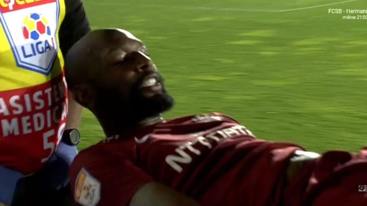 Primul verdict după accidentarea lui Mike Cestor din CFR Cluj - FC Voluntari: „Pare grav la prima vedere!”