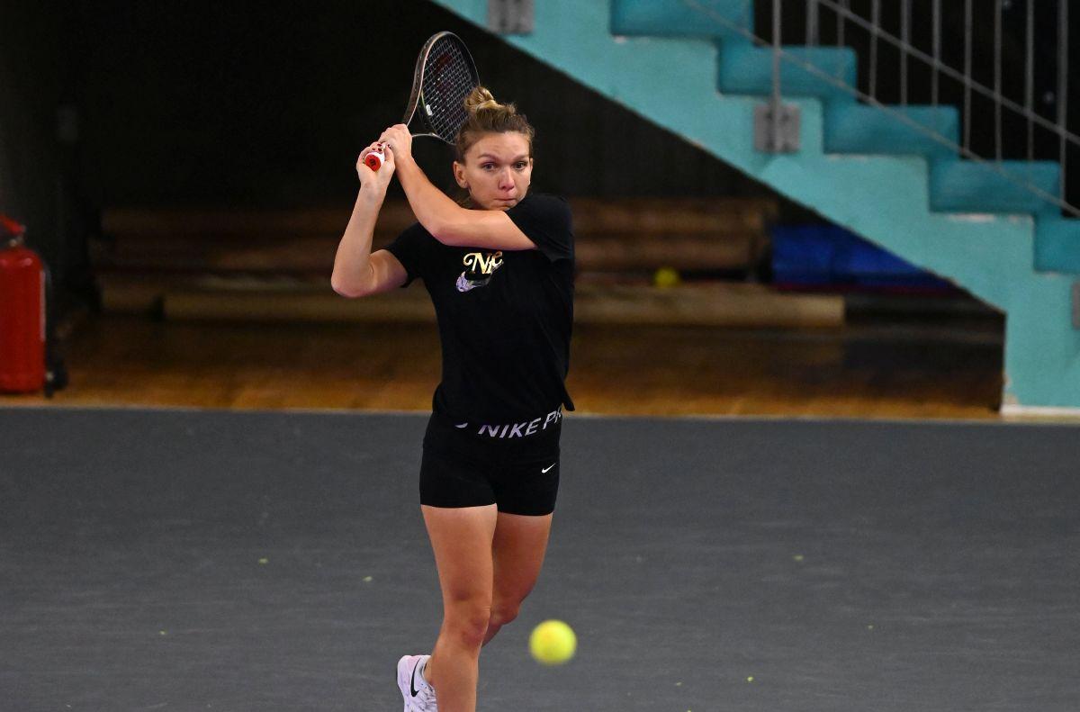 FOTO Simona Halep la Transyvania Open, antrenament 25.10.2021