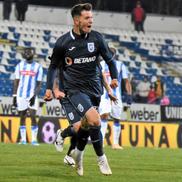 Luis Nițu, exuberant după golul din campionat cu Poli Iași / Sursă foto: Facebook@ Universitatea Craiova