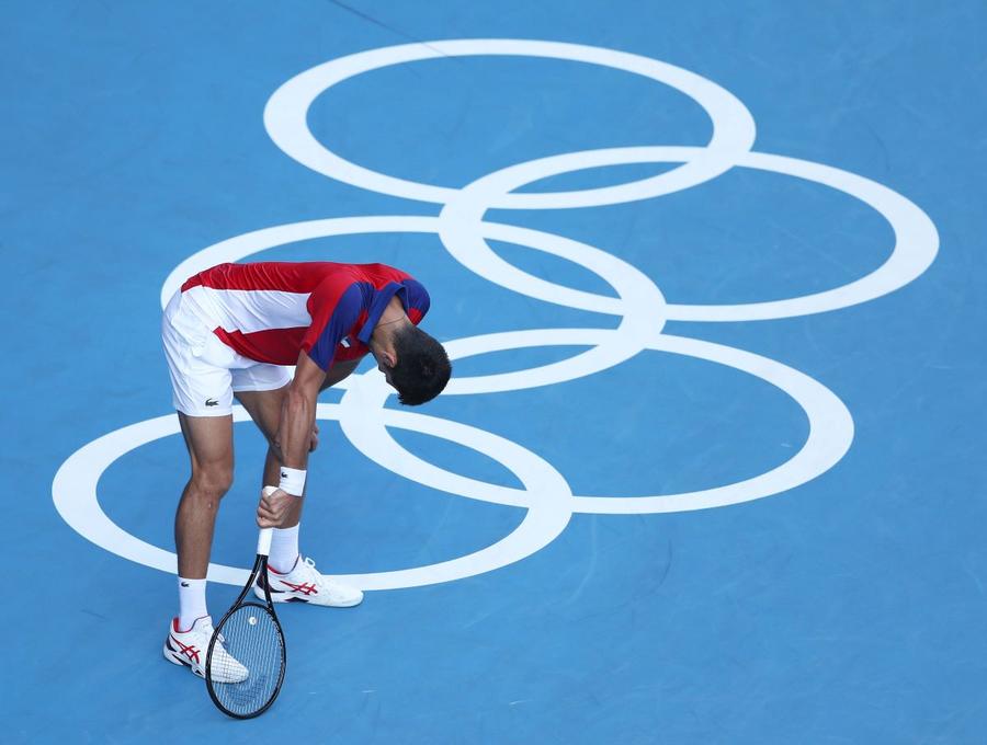 Novak Djokovic și dezamăgirea de la Tokyo / Foto Imago Duelul istoric Rafael Nadal - Novak Djokovic e stabilit la Jocurile Olimpice, dar va ieși pe teren spaniolul? Reporterul GSP, martor la un moment glacial la Paris: „Cine a spus asta?”