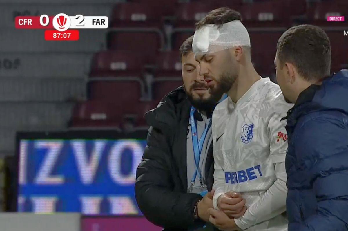 Verdict DUR după ciocnirea violentă din CFR Cluj - Farul! » Nu va mai juca în 2025