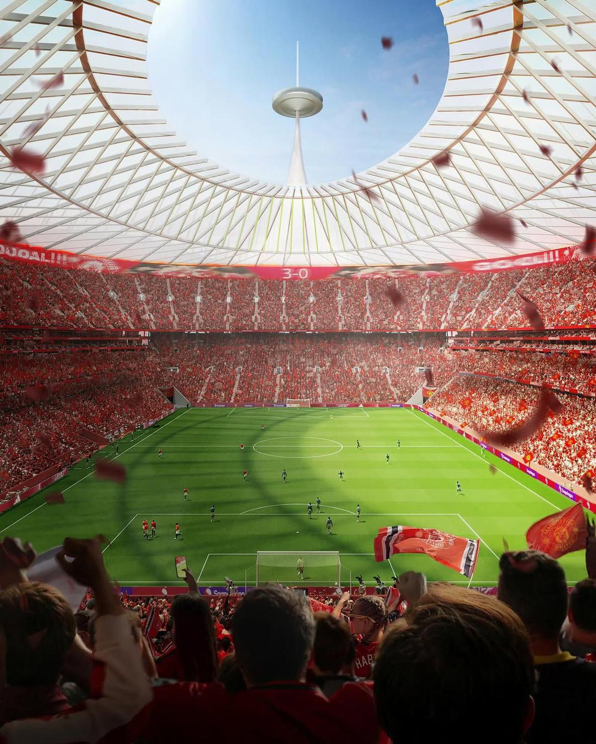 Cum ar urma să arate noul stadion de 100.000 de locuri al lui Manchester United