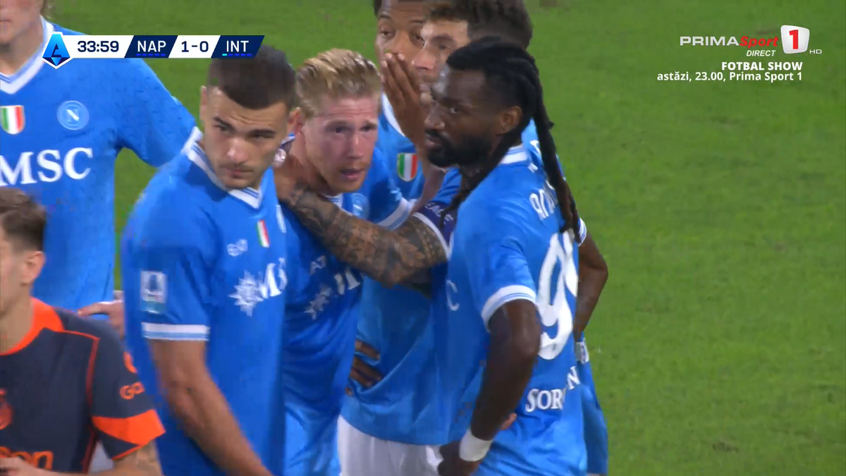 Kevin De Bruyne, accidentat în Napoli - Inter