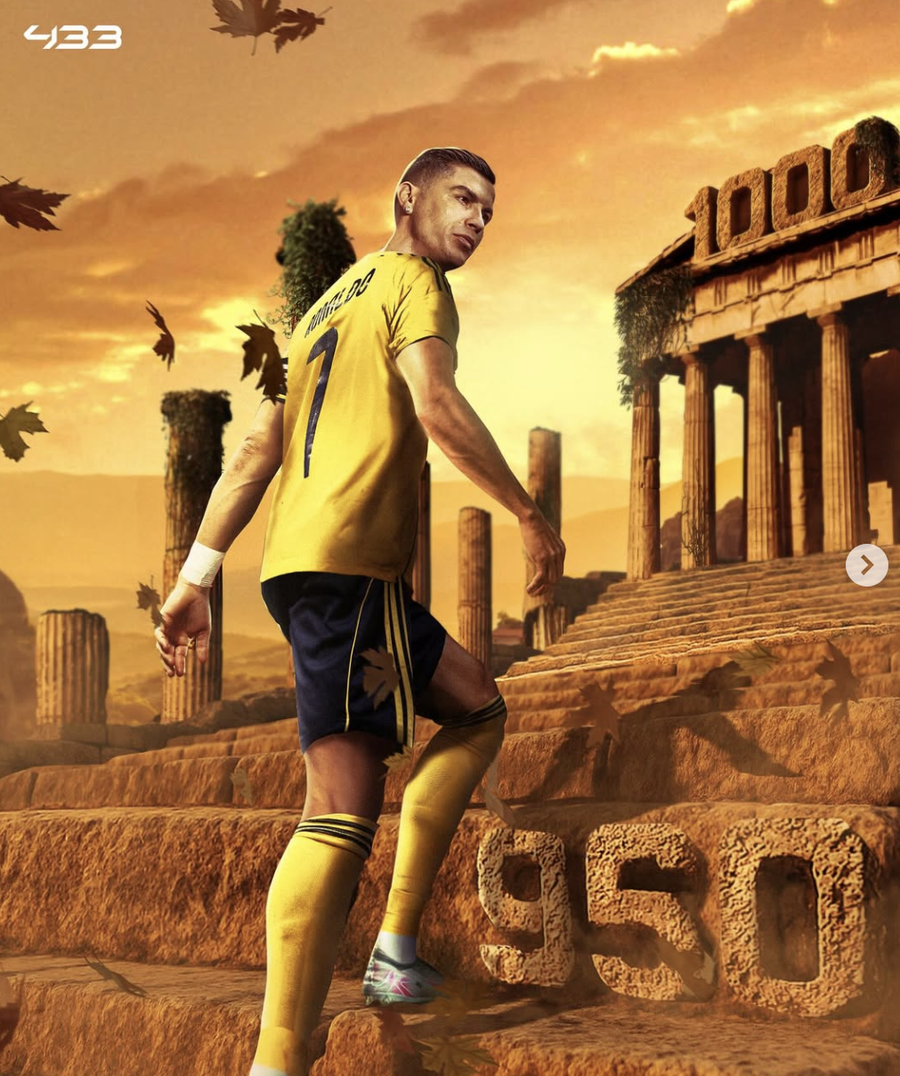 Fotografia postată de 433 pe Instagram, după golul reușit de CR7 în fața lui Al Hazem Încă 50 și face mia! Eternul Cristiano Ronaldo a atins o nouă bornă impresionantă în ultima victorie a lui Al-Nassr