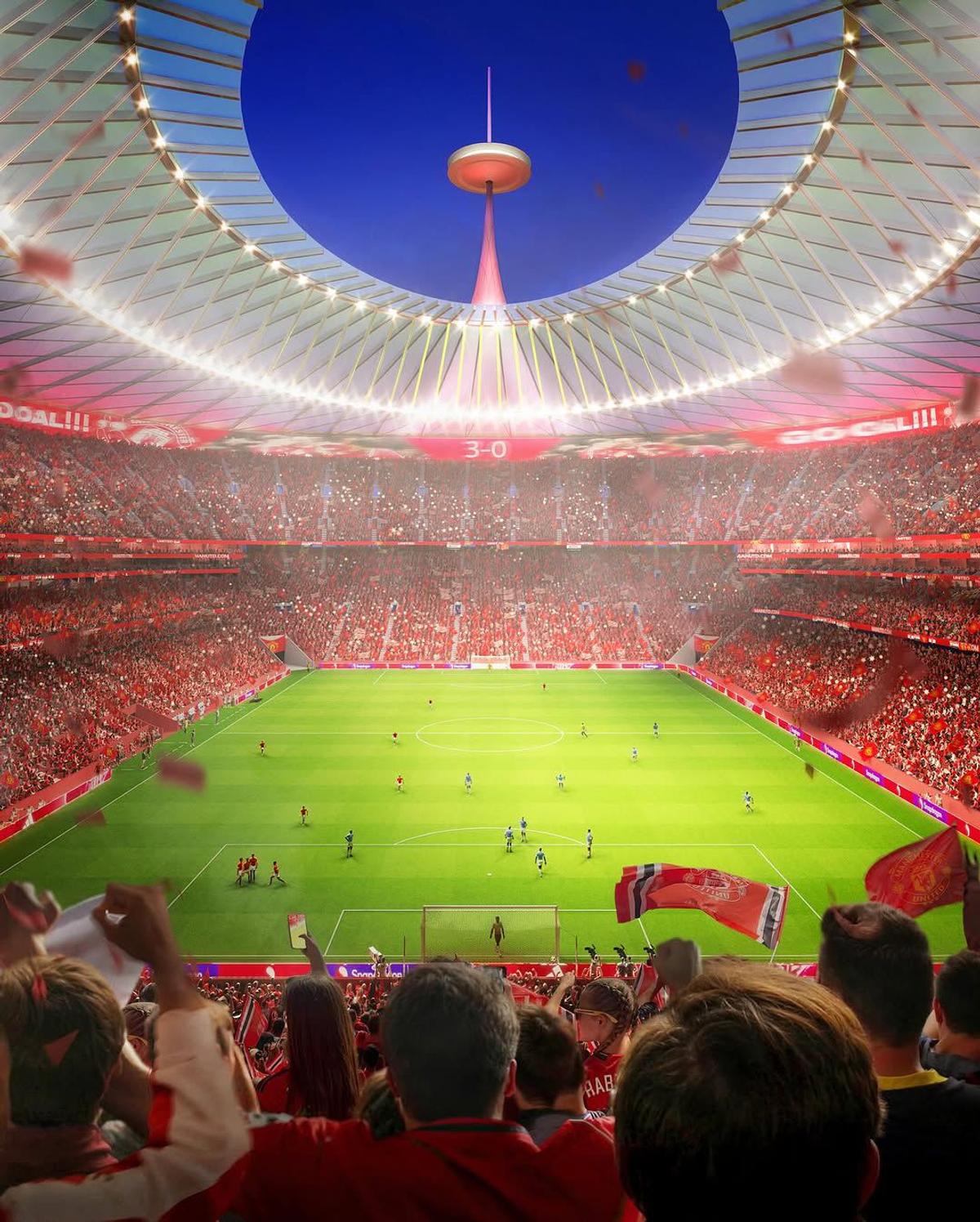 Cum ar urma să arate noul stadion de 100.000 de locuri al lui Manchester United