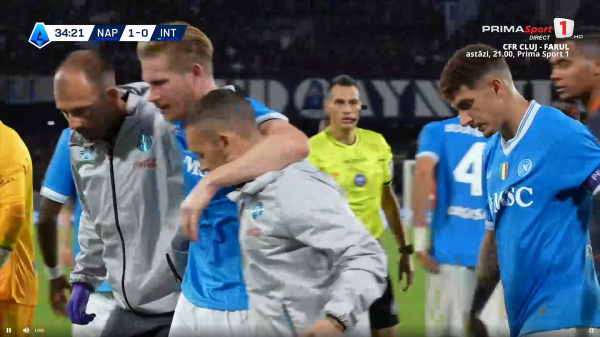 Kevin De Bruyne, accidentat în Napoli - Inter