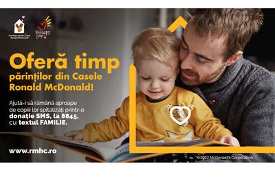 Campania McHappy Day OFERĂ TIMP părinților din România, pentru ca aceștia să-l poată petrece alături de copiii lor internați