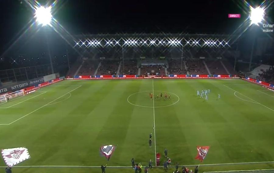 FOTO: Captură TV @Digi Sport 1 CFR Cluj nu o bate nici pe UTA, iar Mandorlini va avea de dat explicații » Clasamentul actualizat al Superligii: FCSB rămâne lider