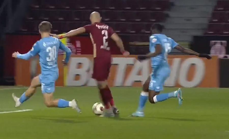 FOTO: Captură TV @Digi Sport 1 CFR Cluj nu o bate nici pe UTA, iar Mandorlini va avea de dat explicații » Clasamentul actualizat al Superligii: FCSB rămâne lider