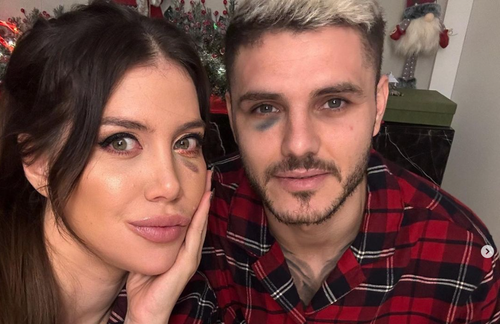 Mauro Icardi și Wanda Nara, în seara de Crăciun // Foto: X