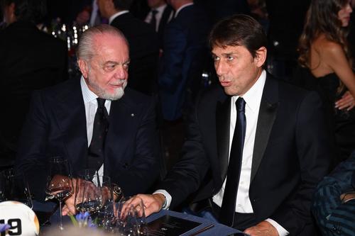Președintele lui Napoli, Aurelio De Laurentiis, și antrenorul Antonio Conte / Foto: Imago