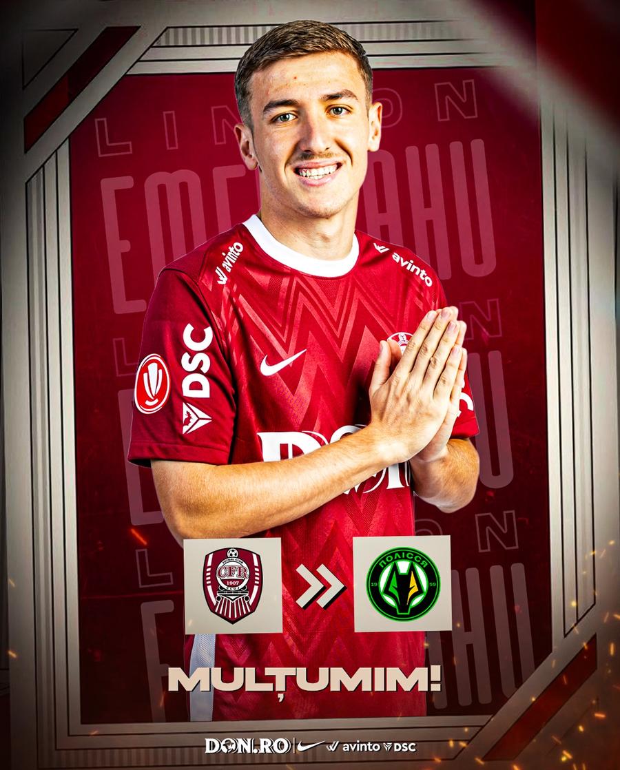 Lindon Emerllahu a părăsit-o oficial pe CFR Cluj Transfer oficializat în ziua de Crăciun de clubul din Superliga