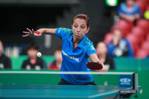 Eliza Samara în acțiune într-o competiție din sezonul trecut FOTO Holger/ittf
