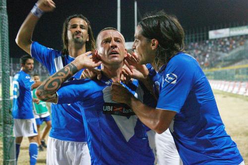 Francesco Flachi (în centru) în 2009, la Brescia // Foto: Imago Images