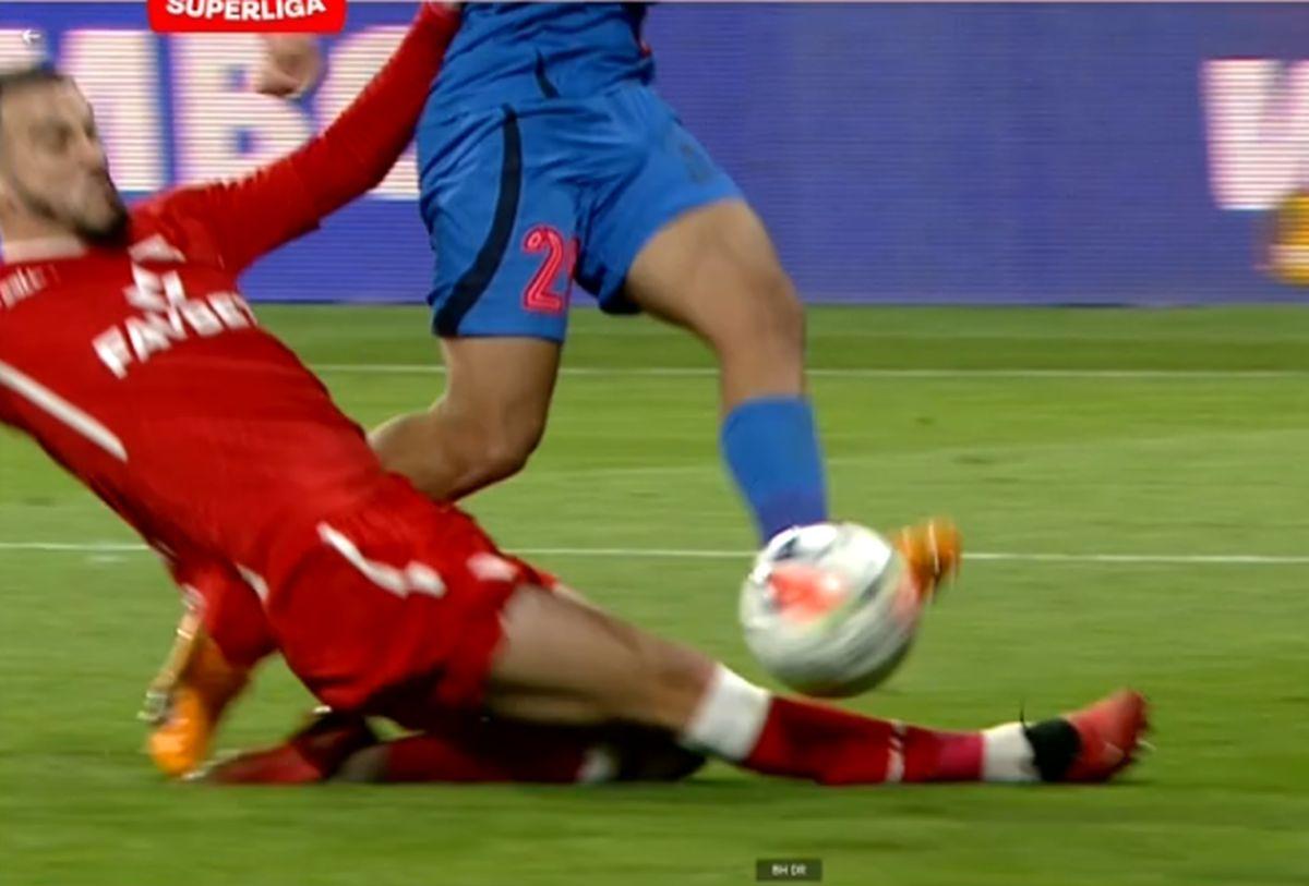 Penalty inventat pentru FCSB cu UTA! Expertul în arbitraj: „O rușine! Contact normal, întâmplător”