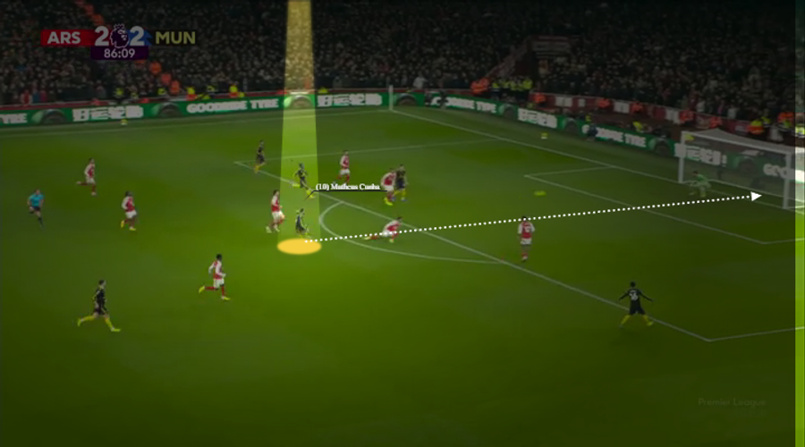 Matheus Cunha, reușită senzațională cu Arsenal // foto: wyscout Michael Carrick a trezit-o pe Manchester United: ce s-a schimbat față de perioada Ruben Amorim