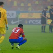 Mihai Popa și Mamadou Thiam, în FCSB - CFR Cluj, 25 ianuarie 2026. Foto: Ionuț Iordache (GSP)